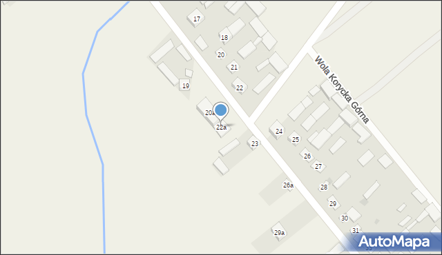 Wola Korycka Górna, Wola Korycka Górna, 22a, mapa Wola Korycka Górna