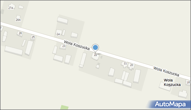 Wola Koszucka, Wola Koszucka, 22, mapa Wola Koszucka