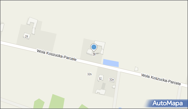 Wola Koszucka-Parcele, Wola Koszucka-Parcele, 28, mapa Wola Koszucka-Parcele