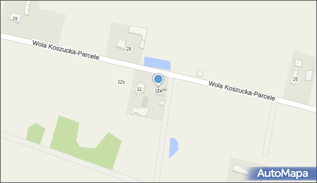 Wola Koszucka-Parcele, Wola Koszucka-Parcele, 32a, mapa Wola Koszucka-Parcele