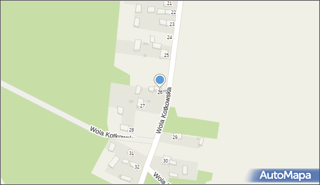 Wola Kotkowska, Wola Kotkowska, 26, mapa Wola Kotkowska