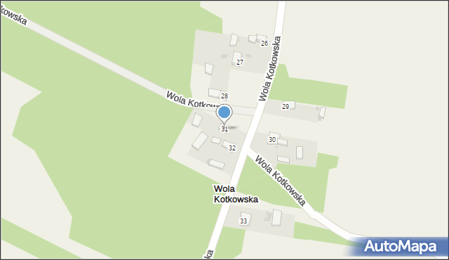 Wola Kotkowska, Wola Kotkowska, 31, mapa Wola Kotkowska