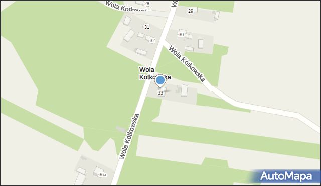 Wola Kotkowska, Wola Kotkowska, 33, mapa Wola Kotkowska