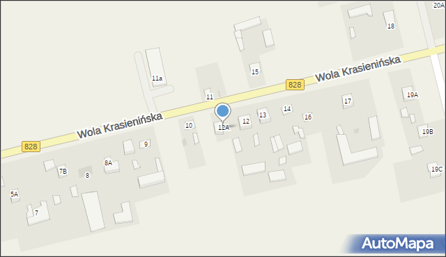 Wola Krasienińska, Wola Krasienińska, 12A, mapa Wola Krasienińska