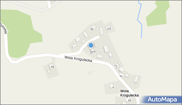 Wola Krogulecka, Wola Krogulecka, 20, mapa Wola Krogulecka