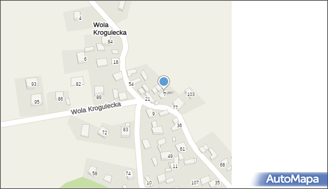Wola Krogulecka, Wola Krogulecka, 7, mapa Wola Krogulecka