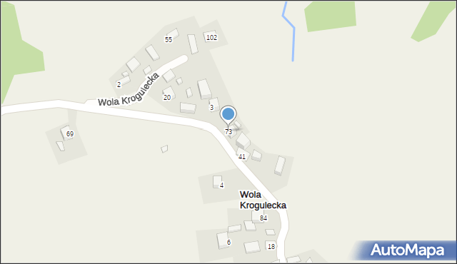 Wola Krogulecka, Wola Krogulecka, 73, mapa Wola Krogulecka