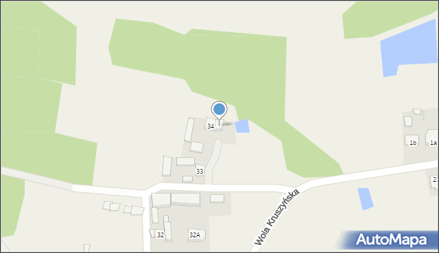 Wola Kruszyńska, Wola Kruszyńska, 34a, mapa Wola Kruszyńska