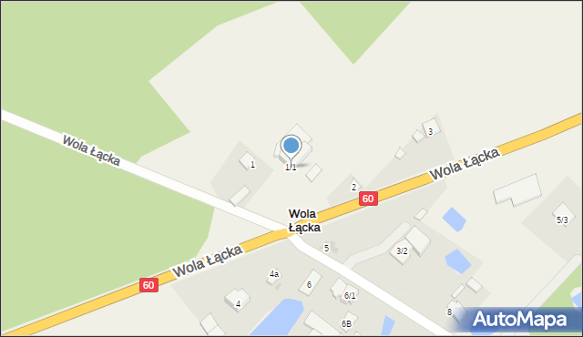 Wola Łącka, Wola Łącka, 1/1, mapa Wola Łącka