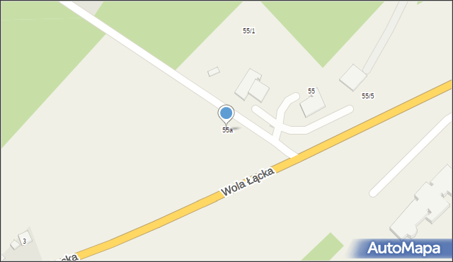 Wola Łącka, Wola Łącka, 55a, mapa Wola Łącka