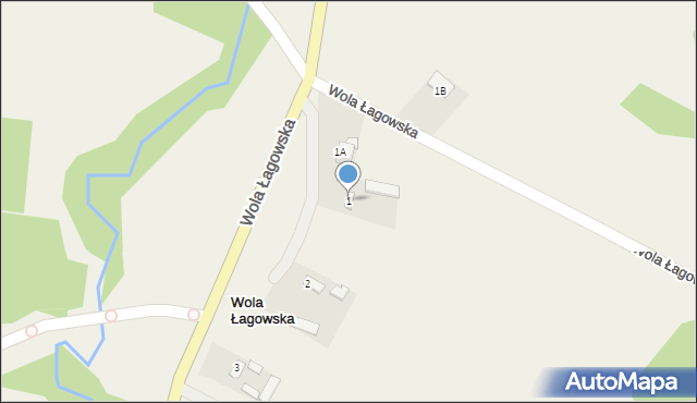 Wola Łagowska, Wola Łagowska, 1, mapa Wola Łagowska