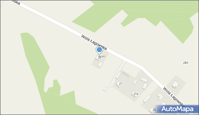 Wola Łagowska, Wola Łagowska, 26, mapa Wola Łagowska
