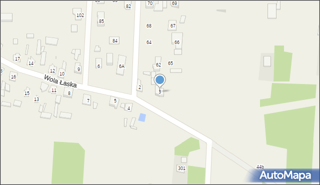 Wola Łaska, Wola Łaska, 3, mapa Wola Łaska