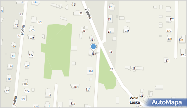 Wola Łaska, Wola Łaska, 31a, mapa Wola Łaska