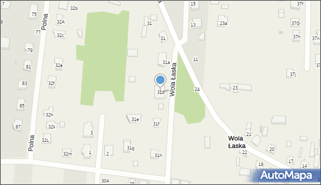 Wola Łaska, Wola Łaska, 31d, mapa Wola Łaska