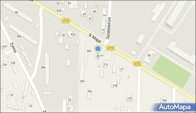 Wola Łaska, Wola Łaska, 36, mapa Wola Łaska