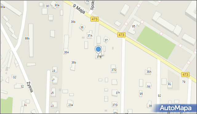 Wola Łaska, Wola Łaska, 37B, mapa Wola Łaska