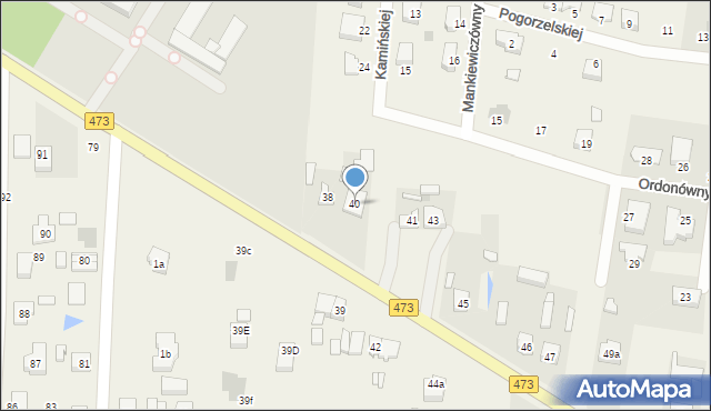 Wola Łaska, Wola Łaska, 40, mapa Wola Łaska