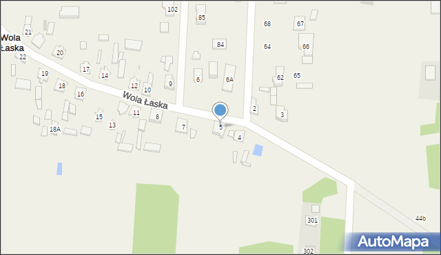 Wola Łaska, Wola Łaska, 5, mapa Wola Łaska