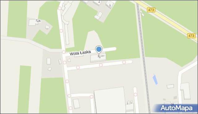 Wola Łaska, Wola Łaska, 71, mapa Wola Łaska