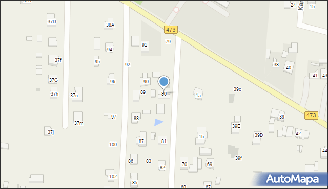 Wola Łaska, Wola Łaska, 80, mapa Wola Łaska