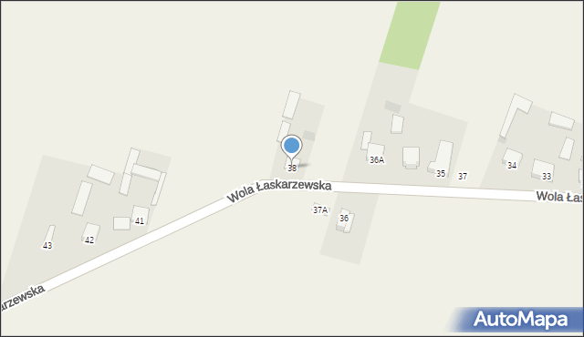 Wola Łaskarzewska, Wola Łaskarzewska, 38, mapa Wola Łaskarzewska