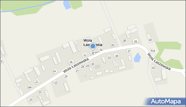 Wola Łaszewska, Wola Łaszewska, 32, mapa Wola Łaszewska