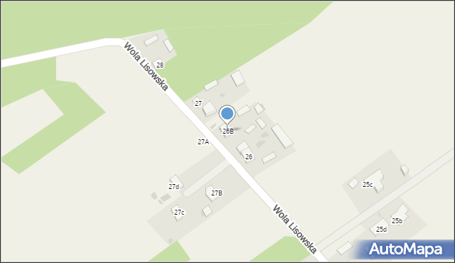 Wola Lisowska, Wola Lisowska, 26B, mapa Wola Lisowska