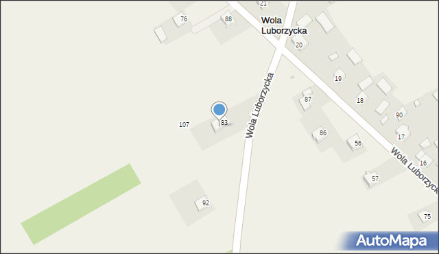 Wola Luborzycka, Wola Luborzycka, 83A, mapa Wola Luborzycka