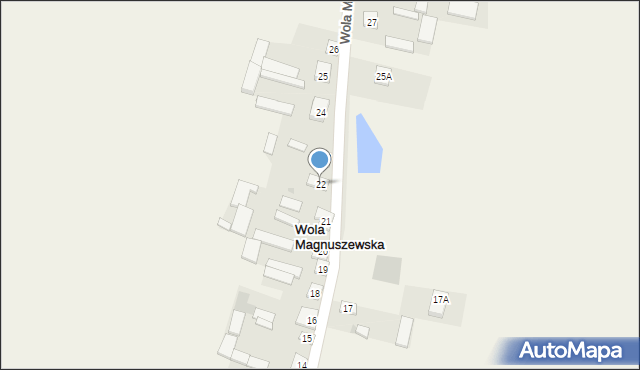 Wola Magnuszewska, Wola Magnuszewska, 22, mapa Wola Magnuszewska
