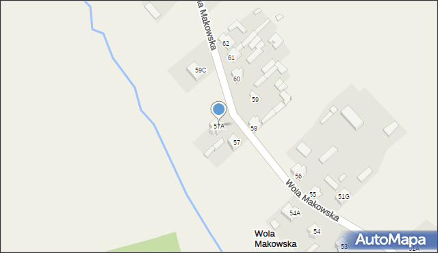 Wola Makowska, Wola Makowska, 57A, mapa Wola Makowska