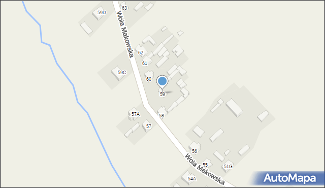 Wola Makowska, Wola Makowska, 59, mapa Wola Makowska