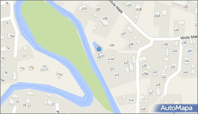 Wola Mała, Wola Mała, 111, mapa Wola Mała