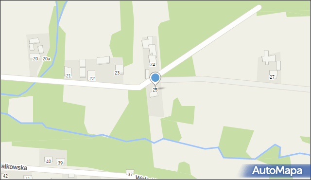 Wola Malkowska, Wola Malkowska, 25, mapa Wola Malkowska