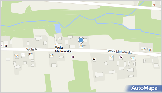 Wola Malkowska, Wola Malkowska, 45, mapa Wola Malkowska