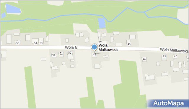 Wola Malkowska, Wola Malkowska, 48, mapa Wola Malkowska