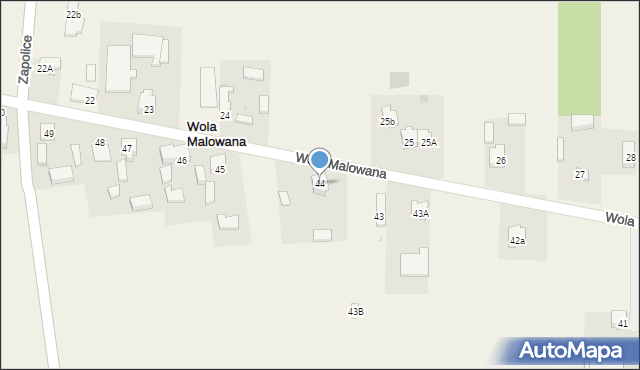 Wola Malowana, Wola Malowana, 44, mapa Wola Malowana