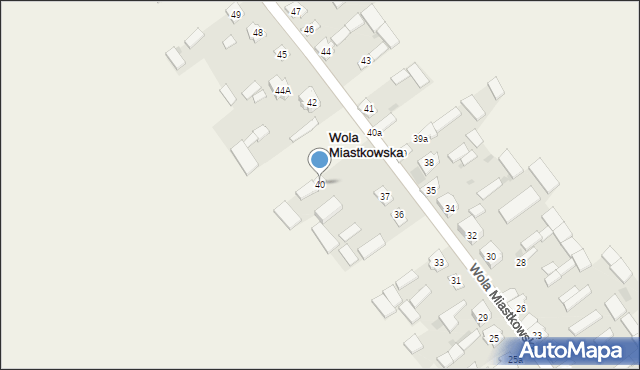 Wola Miastkowska, Wola Miastkowska, 40, mapa Wola Miastkowska