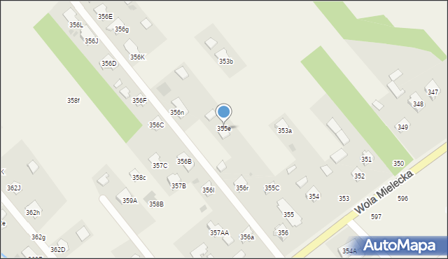 Wola Mielecka, Wola Mielecka, 355e, mapa Wola Mielecka