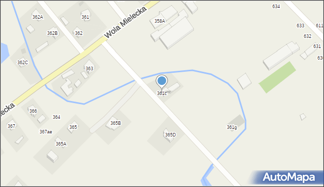 Wola Mielecka, Wola Mielecka, 361c, mapa Wola Mielecka
