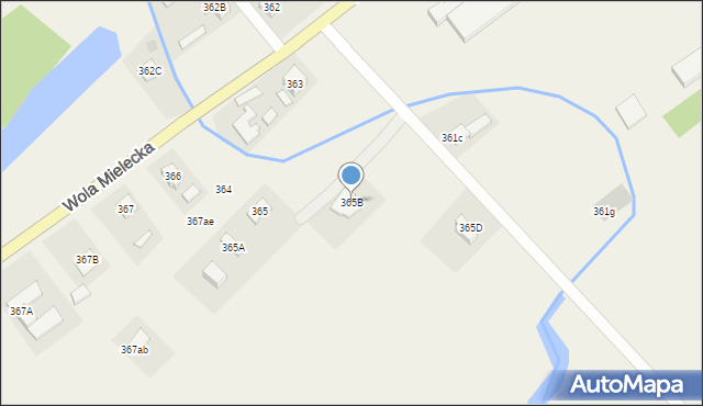 Wola Mielecka, Wola Mielecka, 365B, mapa Wola Mielecka