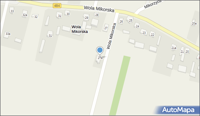 Wola Mikorska, Wola Mikorska, 27a, mapa Wola Mikorska