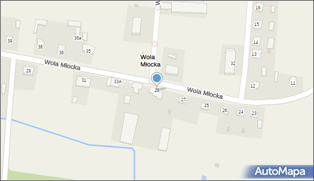 Wola Młocka, Wola Młocka, 28, mapa Wola Młocka