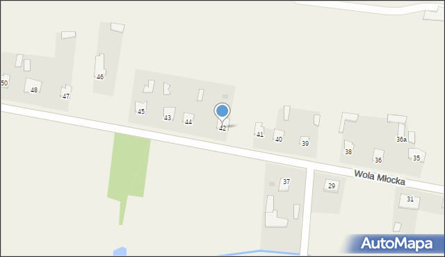 Wola Młocka, Wola Młocka, 42, mapa Wola Młocka