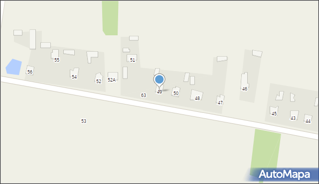 Wola Młocka, Wola Młocka, 49, mapa Wola Młocka