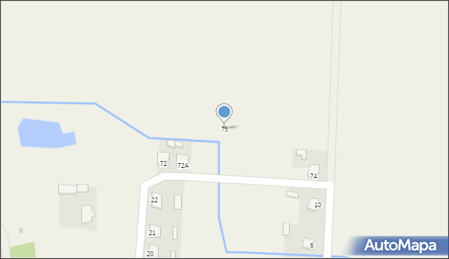 Wola Młocka, Wola Młocka, 75, mapa Wola Młocka