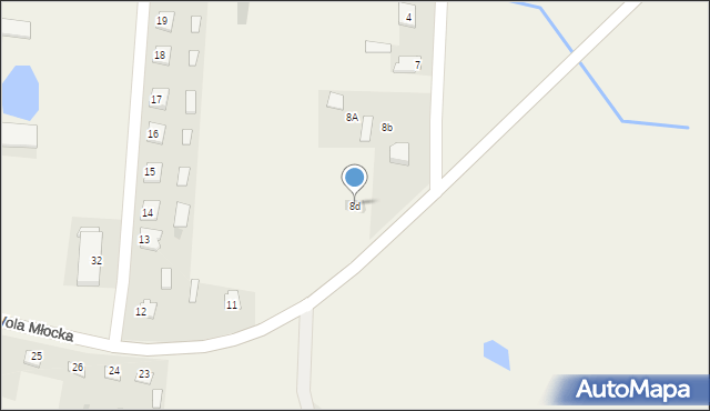 Wola Młocka, Wola Młocka, 8d, mapa Wola Młocka