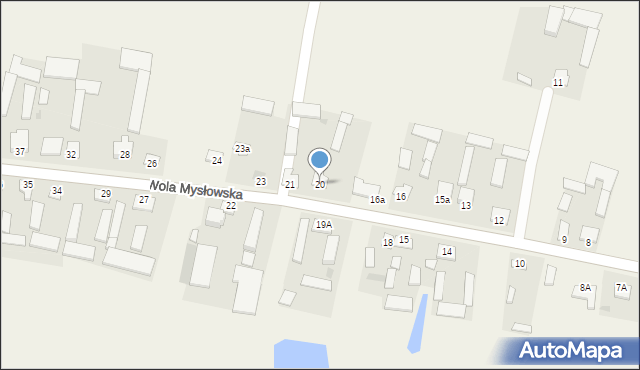 Wola Mysłowska, Wola Mysłowska, 20, mapa Wola Mysłowska