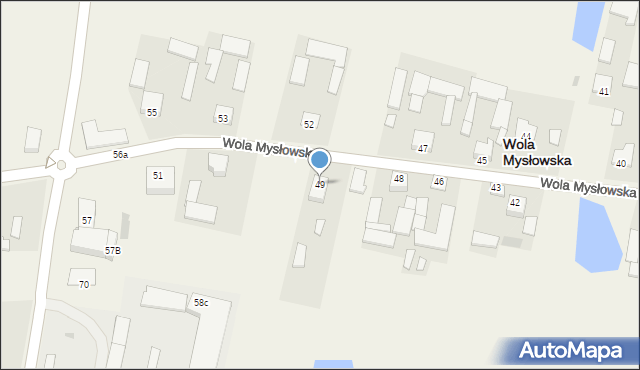 Wola Mysłowska, Wola Mysłowska, 50, mapa Wola Mysłowska