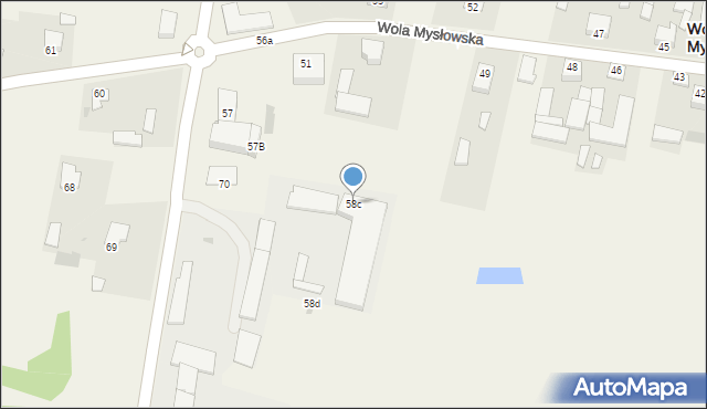 Wola Mysłowska, Wola Mysłowska, 58c, mapa Wola Mysłowska